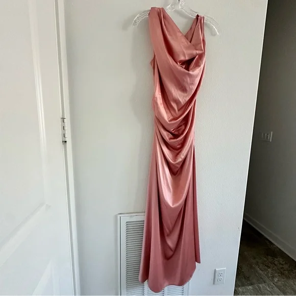 STAUD Phare Silk Dress in Rose Size: 12, NWT - Picture 3 of 16